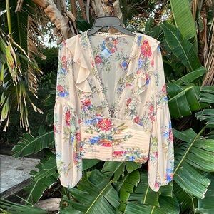 Floral Ruffle Blouse